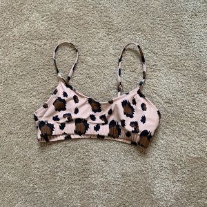 Cheetah Print Bikini Top